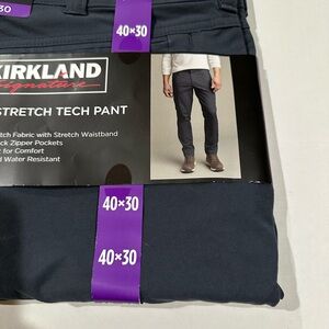 Costco Kirkland Signature Men’s Stretch Tech Pants 40x30 BLUE NEW WITH TAGS